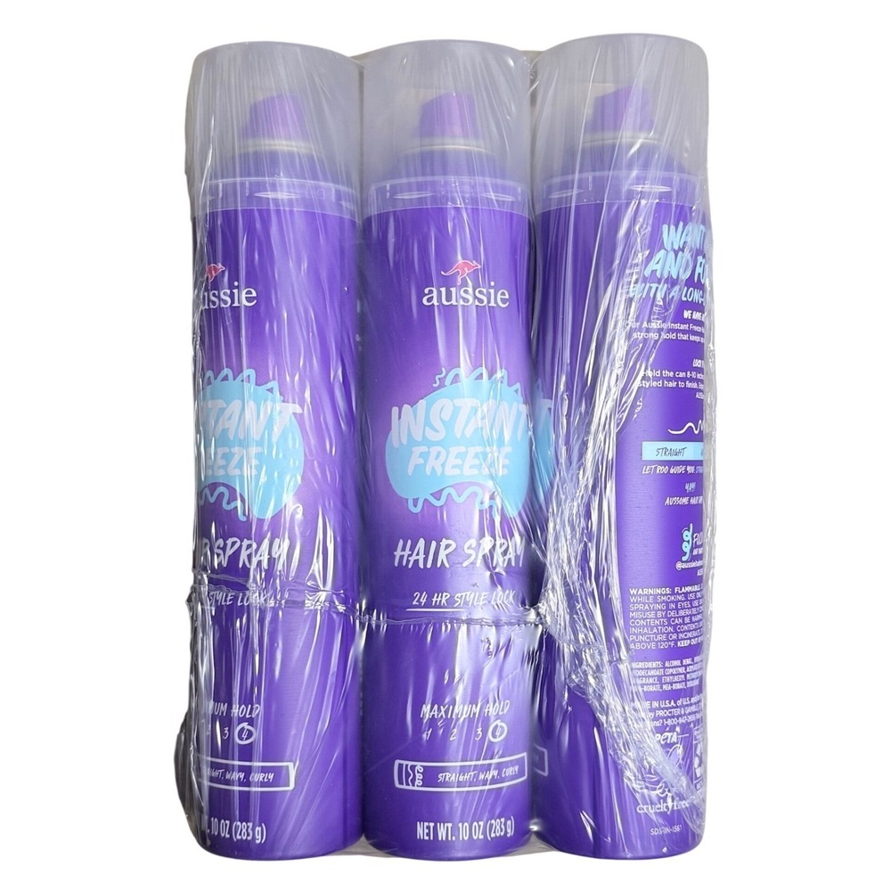 Aussie Maximum Hold Hair Spray 10oz – Lot of 3, New Sealed